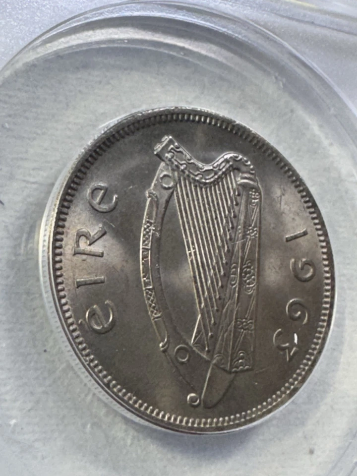 1963 Ireland 1 Florin Graded MS 66 by ANACS - Image 2 of 4