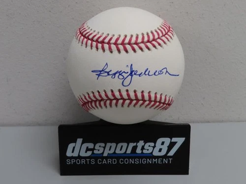 Reggie Jackson Signed Auto Autograph ROMLB Baseball Leaf Authentics COA