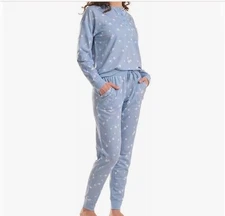 NEW Splendid Star Print 2 Piece Set Lounge Pajama Henley & Jogger Size XXL Women