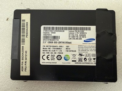 Samsung 128GB SSD 2.5'' SATA 6Gbps MZ7TD128HAFV Lenovo 0C41202 45K0639