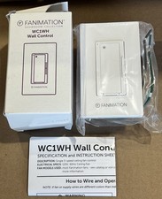 Fanimation WC1WH 3 Speed Touch Fan Control Wall White NOS