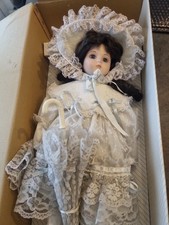 Porcelain Girl 17 Inch  In Lacrme Dress With Umbrella
