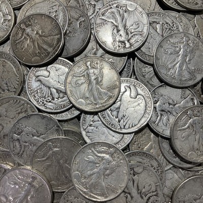 Walking Liberty Half Dollars 90% Silver Circulated, Choose How Many!