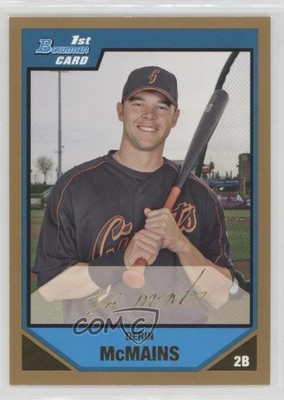 2007 Bowman Prospects Gold Derin McMains #BP98 0w8