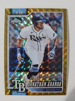 2026 Topps Chrome Jonathan Aranda #174 Gold Geometric Refractor /50