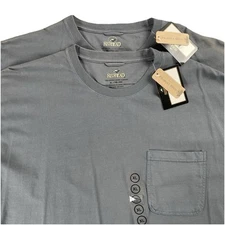Red Head Pigment Dyed Pocket T-Shirts Men's XL Gray Y2K Workwear USA Style NWT