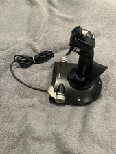 Saitek Cyborg Graphite PC Flight Stick Joystick Controller USB Tested And Works