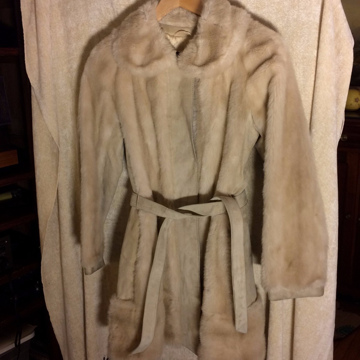 Mod Vintage London Leathers by LILLI ANN Fake Fur Coat - Made in 