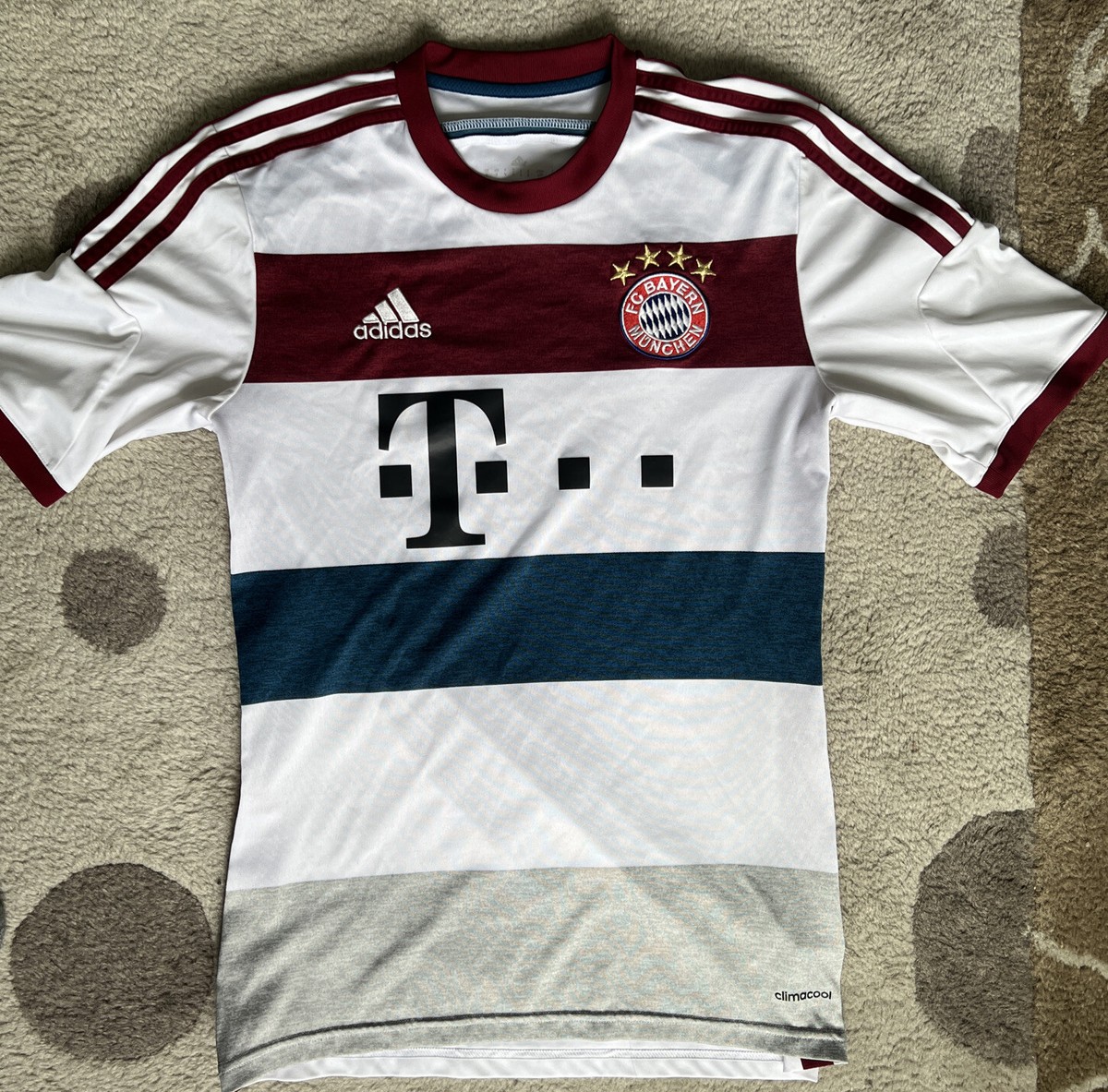 14/15 adidas × BAYERN Away Game Shirts 2014-15 Bayern Munich Away Shirt - 7/10 - (L.Boys)