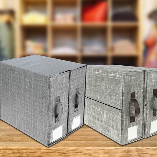 2Pcs Bed Sheet Organizer Foldable Bed Sheet Storage Bins with Handle