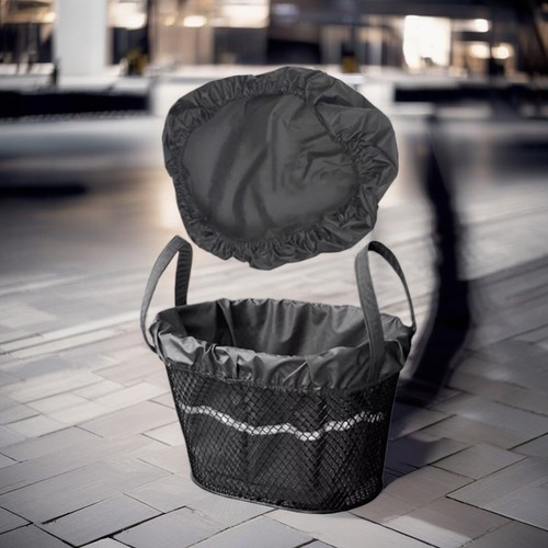 Borsa cestino anteriore scooter mobilità fodera e copertura antipioggia impermeabile nero - Foto 14 di 15