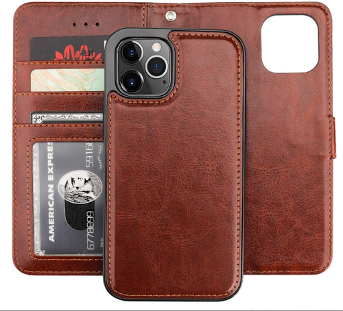 Bocasal Kompatibel mit iPhone 12 & iPhone 12 Pro Wallet Case mit Kartenfach