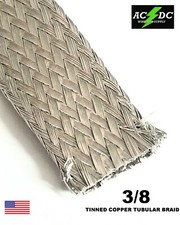 250 FEET 3/8" BRAIDED GROUND STRAP GROUNDING TINNED Copper TUBULAR Braid USA