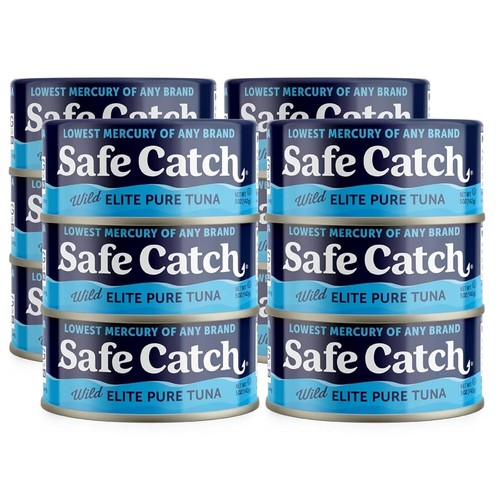 Safe Catch Canned Wild Tuna Fish, Caught, Lowest 5 Ounce (Pack of 12