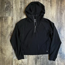 Layer 8 QWICK-DRY Cropped Pullover Athletic Women’s Small Hoodie Minimalism Goth