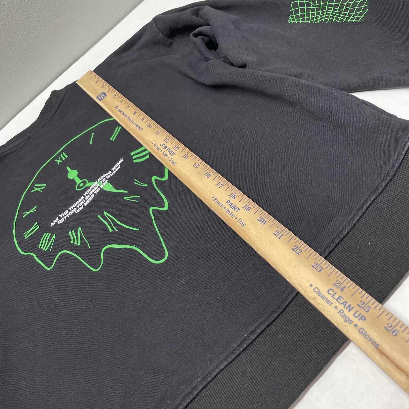 Mayfair The Label Sweatshirt One Size Black Clock Time Energy Trendy Quirky