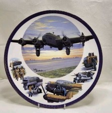 Royal Worcester Bomber Command Plate Keith Woodcock For King & Country RAF WW2