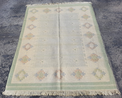 Vintage Traditional Handmade Beautiful Kilim Floor Rug Carpet 187x140 cm