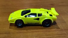 8925 Lamborghini Countach Yellow Tyco H0 Slot Car DO NOT SHIP TO USA