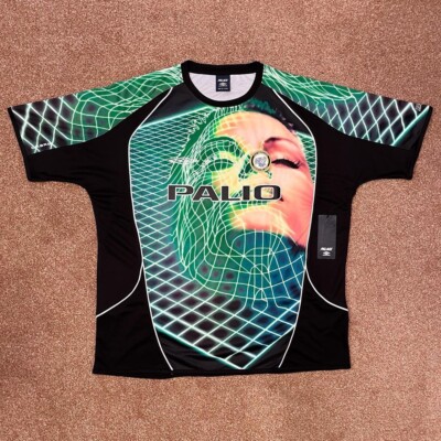 PALACE UMBRO 3RD GOALIE Football Soccer SHIRT Top BLACK NEON