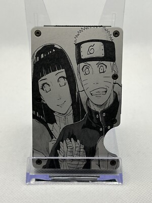 Naruto & Hinata Uzumaki Metal Minimalist Wallet Card Case From Naruto Shippuden