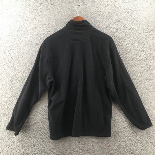 Timberland Fleece Jacket Mens L Solid Black Zip Up Mock Neck Long Sleeve Casual - Picture 9 of 16