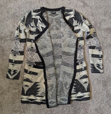 Lucky Brand Womens Aztec Open Front 