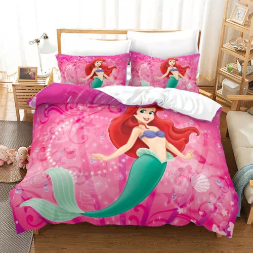 The Little Mermaid Princess Ariel 3D Quilt Duvet Cover Bedding Set Pillowcase UK - Picture 8 of 39