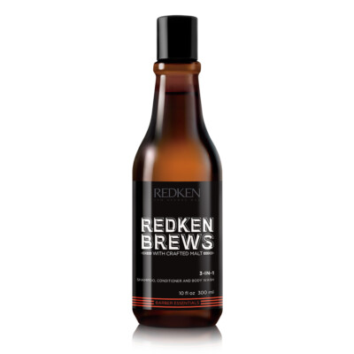 Redken Brews 3 in 1 Shampoo Conditioner Duschgel 300 Ml alle Haut-und Haar-Typen