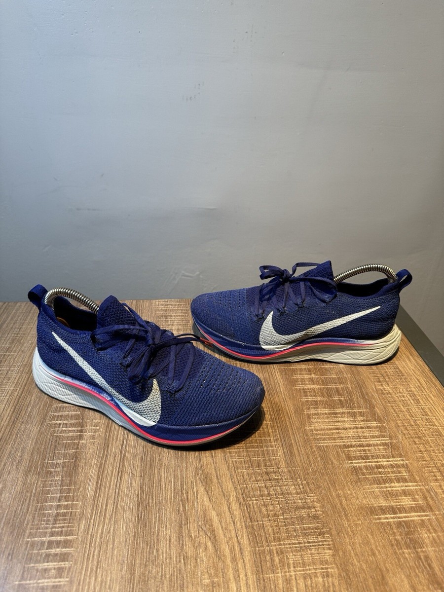 Nike Zoom Vaporfly 4% Flyknit Mens Size 6 Blue Running Shoes