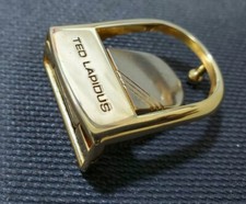 RARE ICONIC TED LAPIDUS GOLD-TONE UNISEX SLIDER 1" BELT BUCKLE