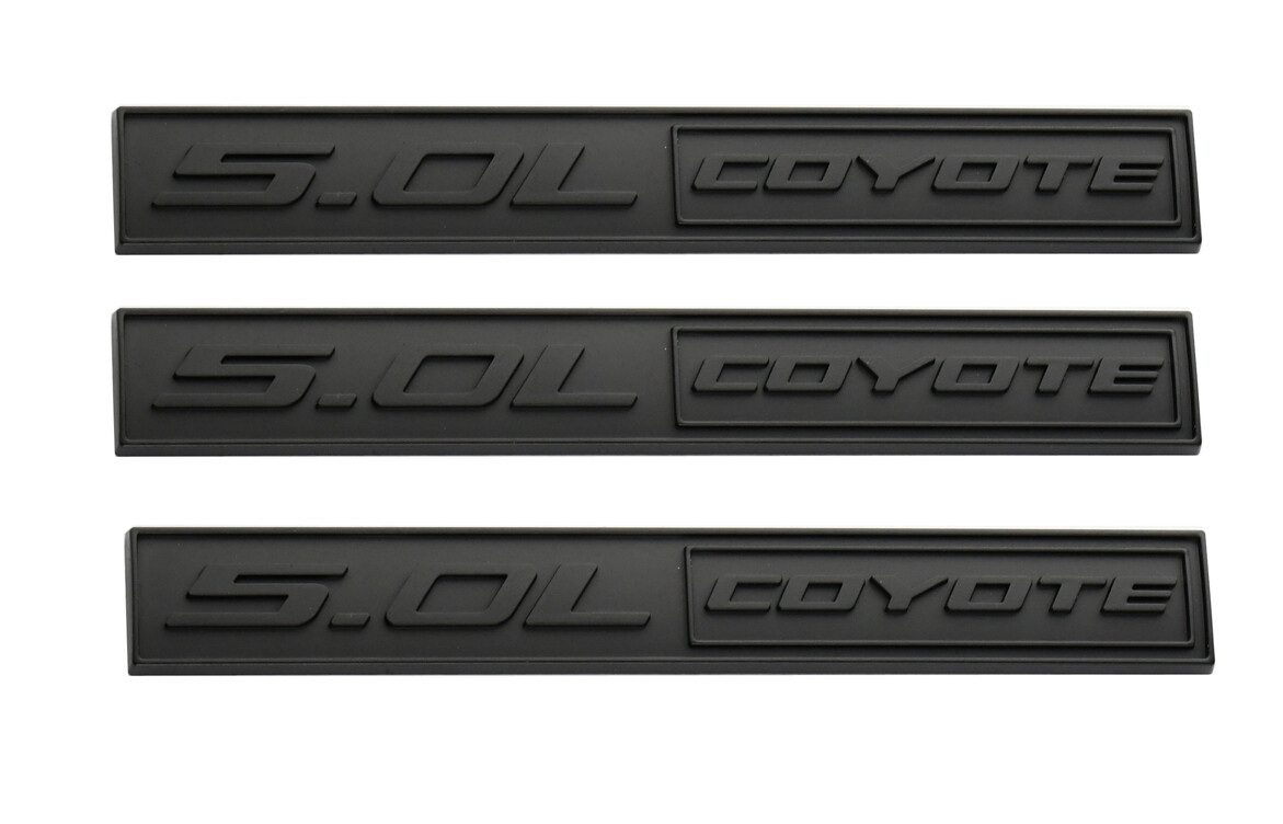 1x 5.0L Coyote Emblem Badge – Chrome & Black For GT Mustang & F-Series (2011-2018)