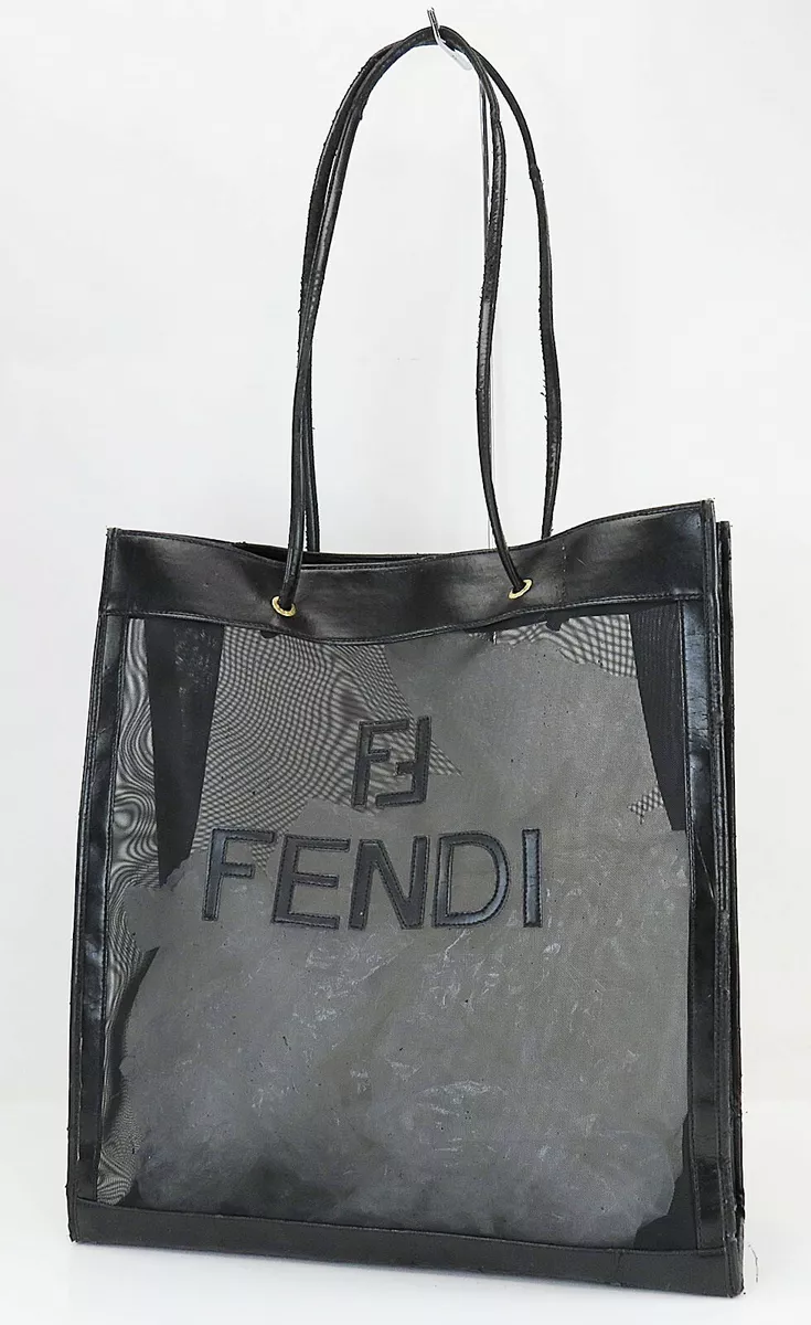 80's. Vintage FENDI black leather shopper, large tote bag with genuine –  eNdApPi ***where you can find your favorite designer  vintages.....authentic, affordable, and lovable....