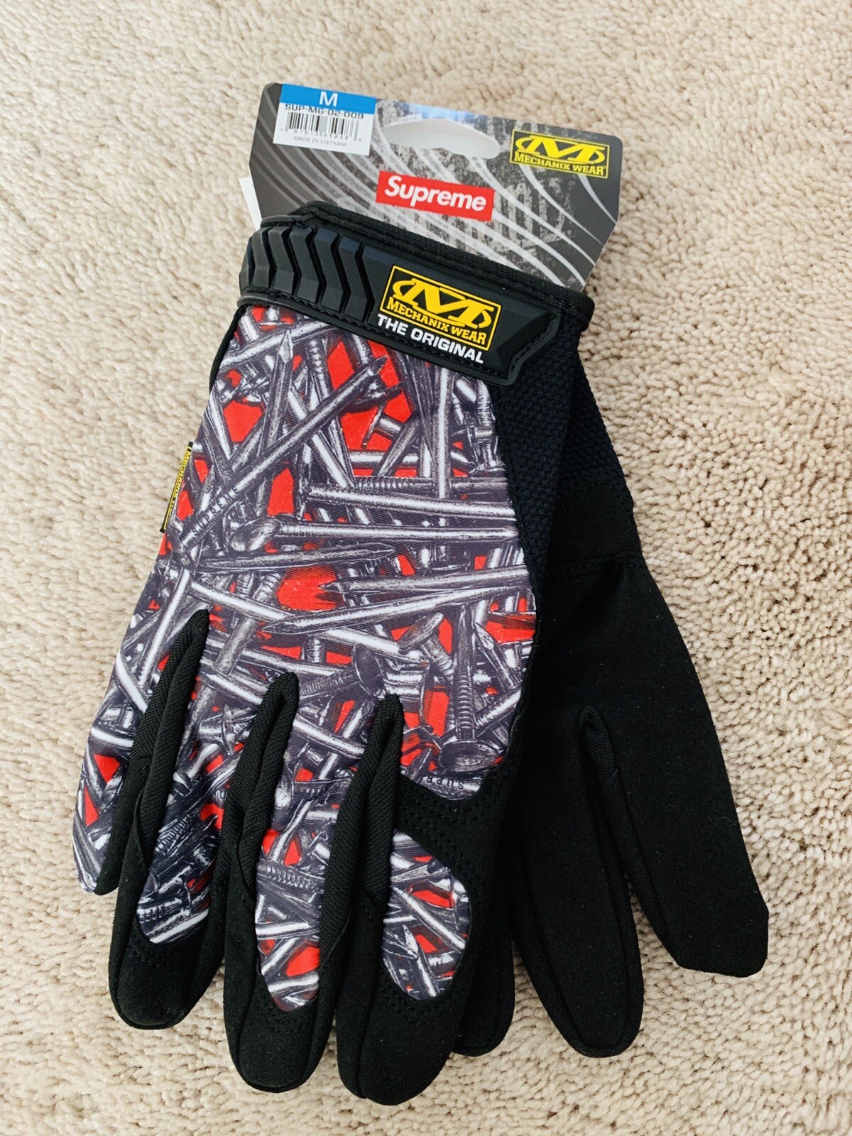 supreme mechanix wear gloves red