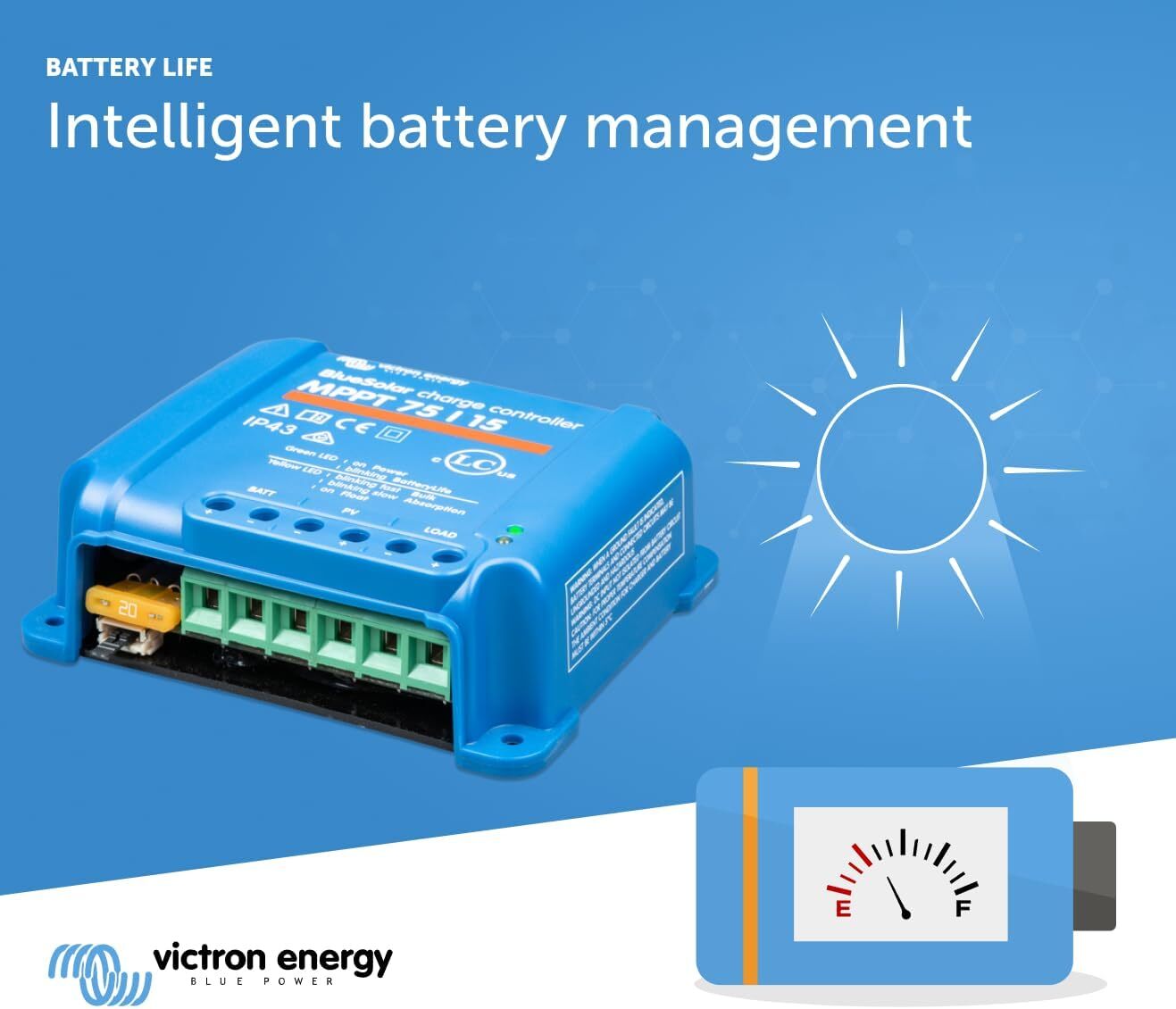Victron Energy BlueSolar MPPT 75V 15 amp 12/24Volt Solar Charge 75/15 740439246005 eBay