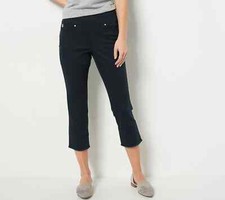 Belle by Kim Gravel Petite TripleLuxe Twill Jeans Black Size 2P A470711