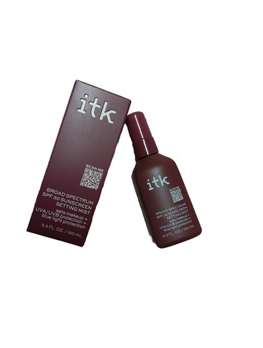 ITK IN THE KNOW Broad Spectrum SPF 30 Sunscreen Setting Mist 3.3oz, New In Box - Picture 3 of 3
