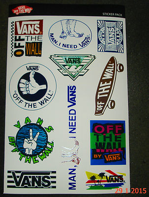 1 AUTHENTISCHER NEUER VANS OFF THE WALL AUFKLEBERBOGEN #7 / AUFKLEBER