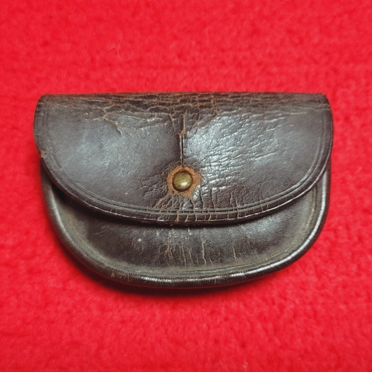 Ammunition holder Edo period matchlock gun accessories leather brown antique