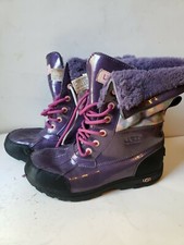 UGG Australia Kids Butte II Purple Patent Waterproof Winter Boots Sz5