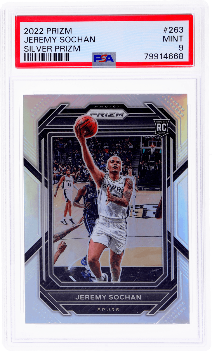 2022 Panini Prizm Jeremy Sochan Silver Prizm #263 PSA 9 Rookie RC