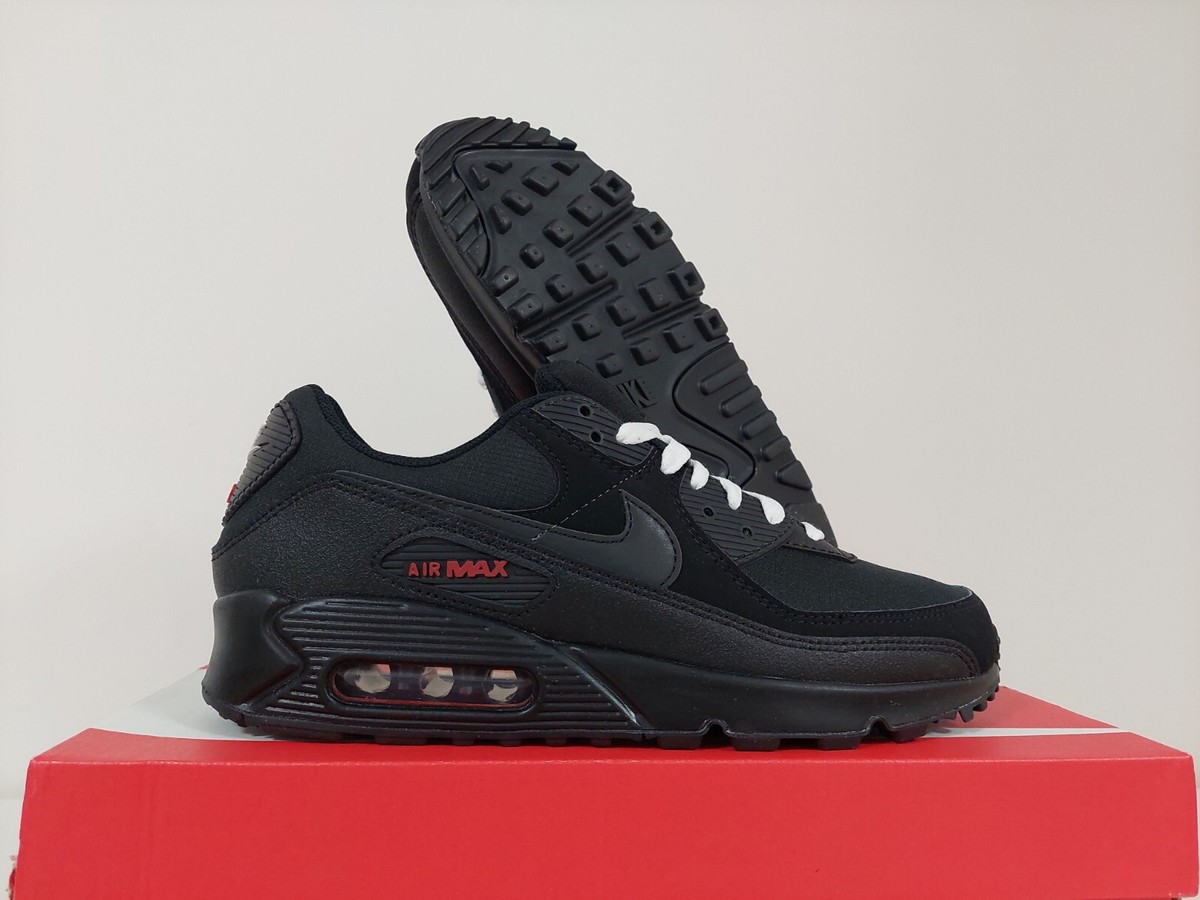 Nike Air Max 90 EU 42 US 8.5 26.5 cm Black Sport Red White