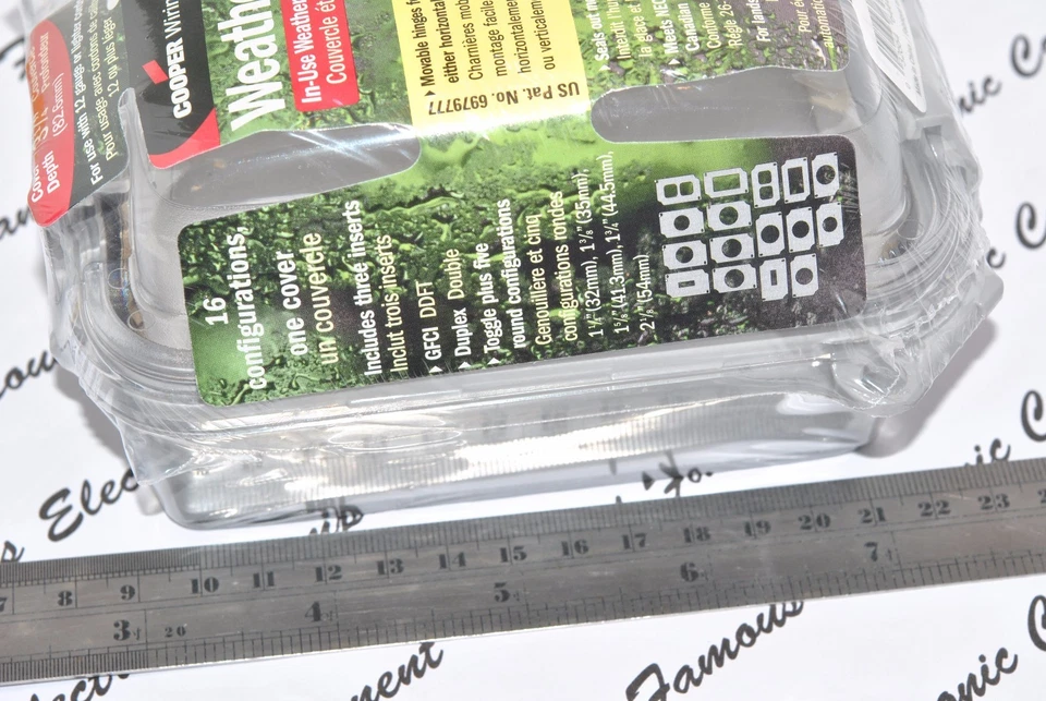 1pcs- Cooper Wiring WIU-1 WeatherBOX 1-Gang Self-Closhing Cover - Gray - Image 4 of 4