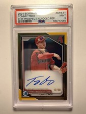 2024 Bowman Baseball TOMMY TROY Chrome Gold Auto /50 PSA 9 DBACKS #CPA-TT MINT