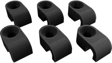 1/4" (0.250") / 6.35mm Black Nylon Line Clamp - Set of 6 with Hardware