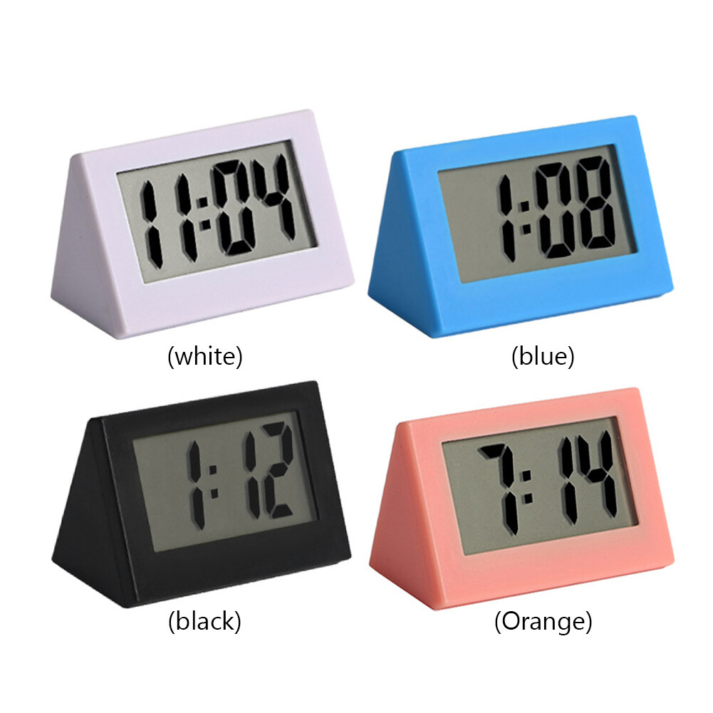 Mini LCD Digital Display Electronic Desktop Time Clocks Silent Table