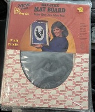LOT OF 2 Vintage NOS Pres-On Self Stick Art Needlework Mounting Board Mat 16X20"