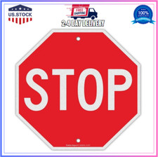 Stop Sign, Street Slow Warning Reflective Signs, 12 x 12 Inches Octagon.040 Rust