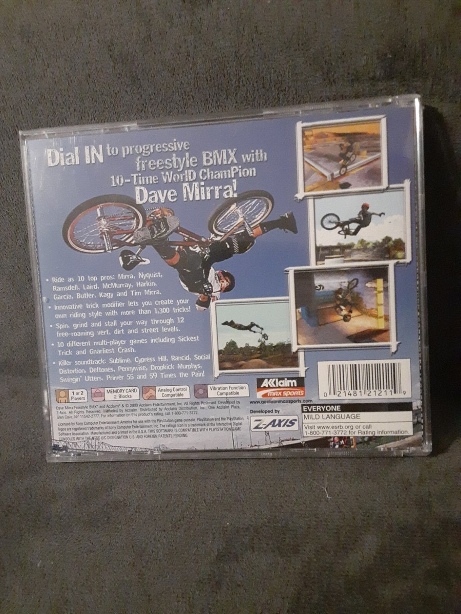 Dave Mirra Freestyle BMX (Sony PlayStation 1 2000) Complete Tested