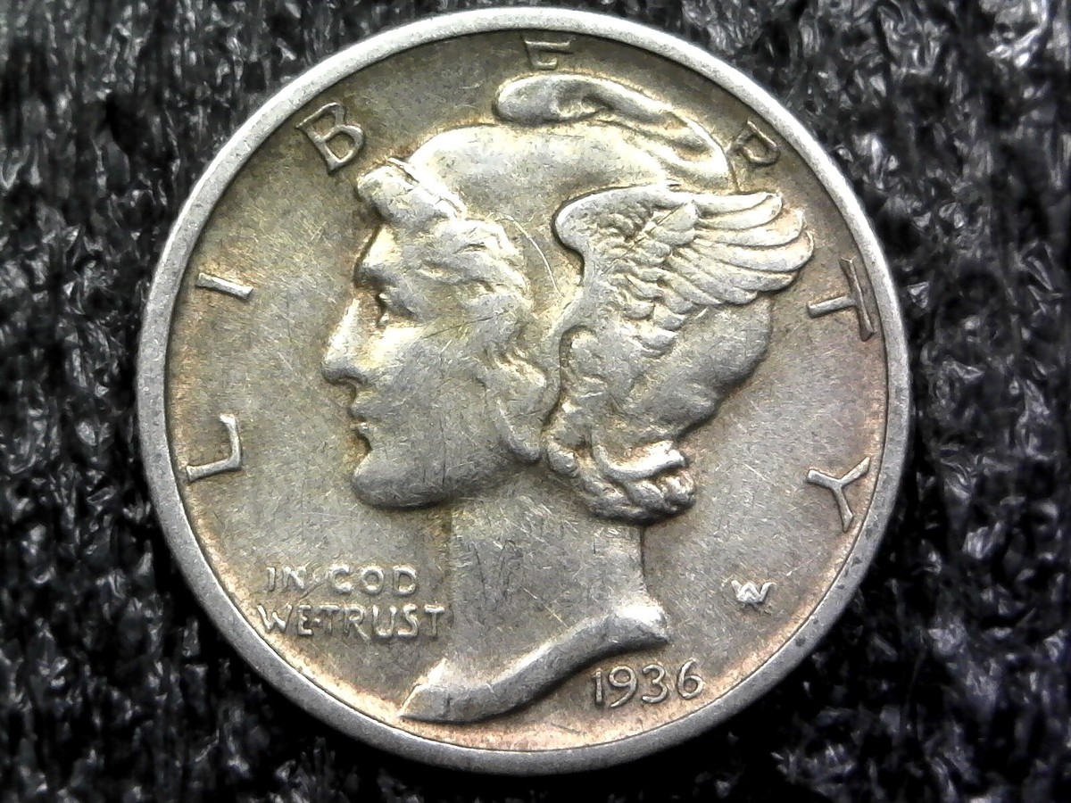 1936-D Mercury Dime - 10 Cents - 90% Silver Coin - Inv#Z490